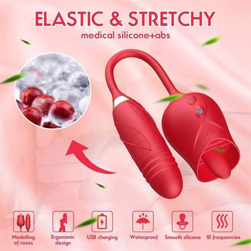 Trứng tình yêu hoa hồng 2 đầu rung, bú hút cực phê 3