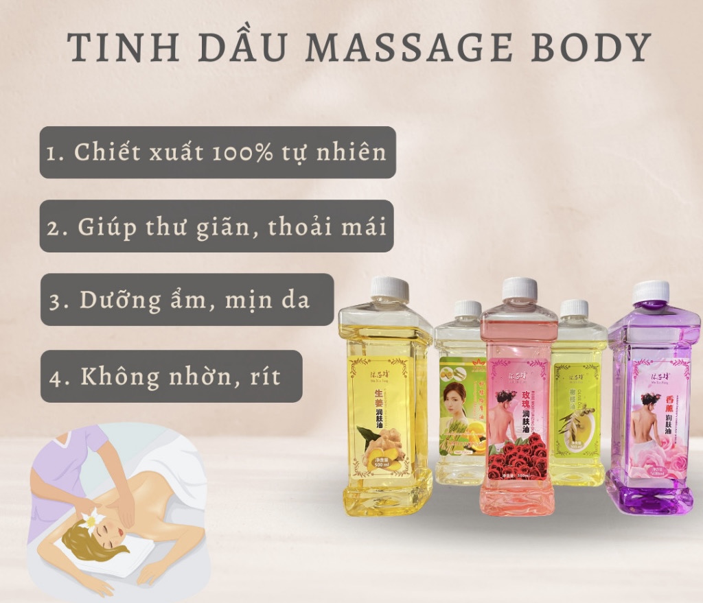 Tinh dầu Gừng Massage body 500ml 2