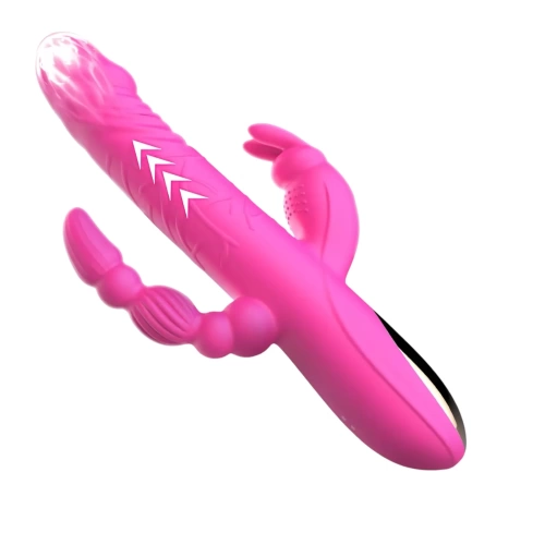 Dương Vật 3 Nhánh Rung Thụt 4 in 1