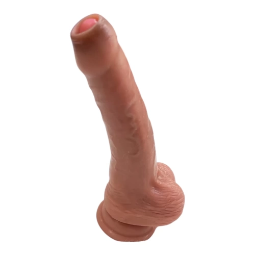 Dương vật giả siêu mềm lỏng có thể lật bao quy đầu hẹp có đế