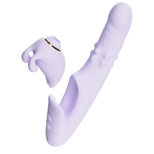Dương vật giả rung xoay ngoáy đẩy 2 nhánh riêng biệt điều khiển qua app Bliss Bunny