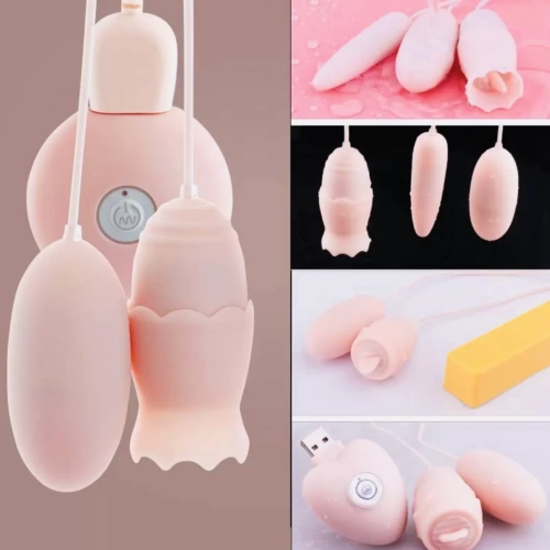 Trứng rung trái tim 3 đầu liếm, rung cực mạnh