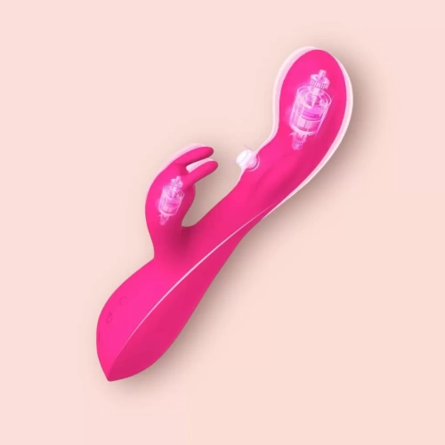 Máy massage hai nhánh tai thỏ-mắt rung siêu mạnh