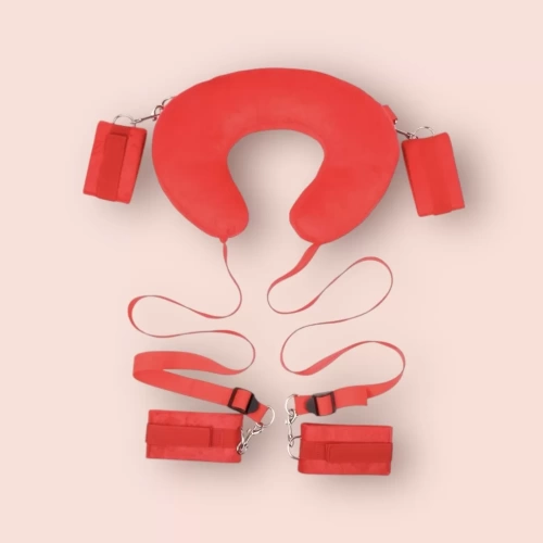 Bộ bạo dâm khóa tay chân có gối kê đầu êm ái