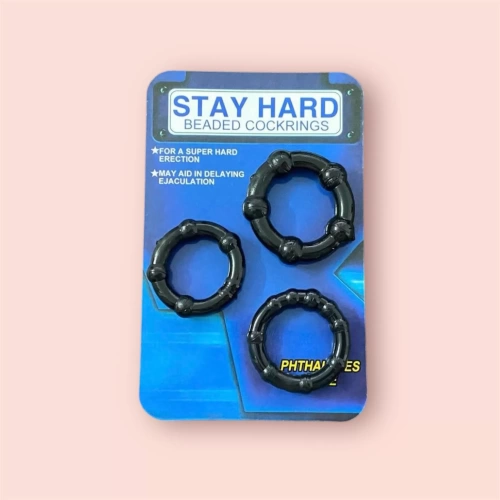 Bộ 3 vòng đeo Stay Hard đen