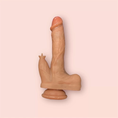 Dương vật giả 2 đầu rung thụt, sưởi ấm điều khiển từ xa